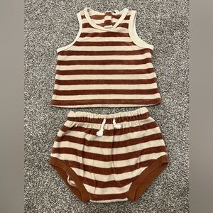 Quincy Mae French terry tank and shorts set
